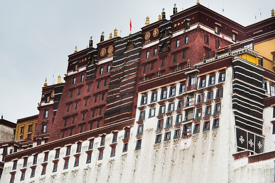 Potala-Palast, Ausschnitt; Lhasa, Xizang, China