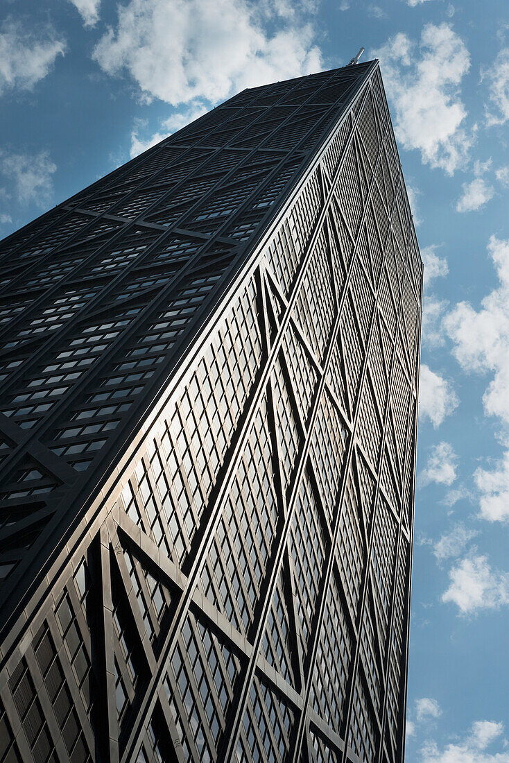 Low Angle View Of The John Hancock Centre; Chicago Illinois United States Of America