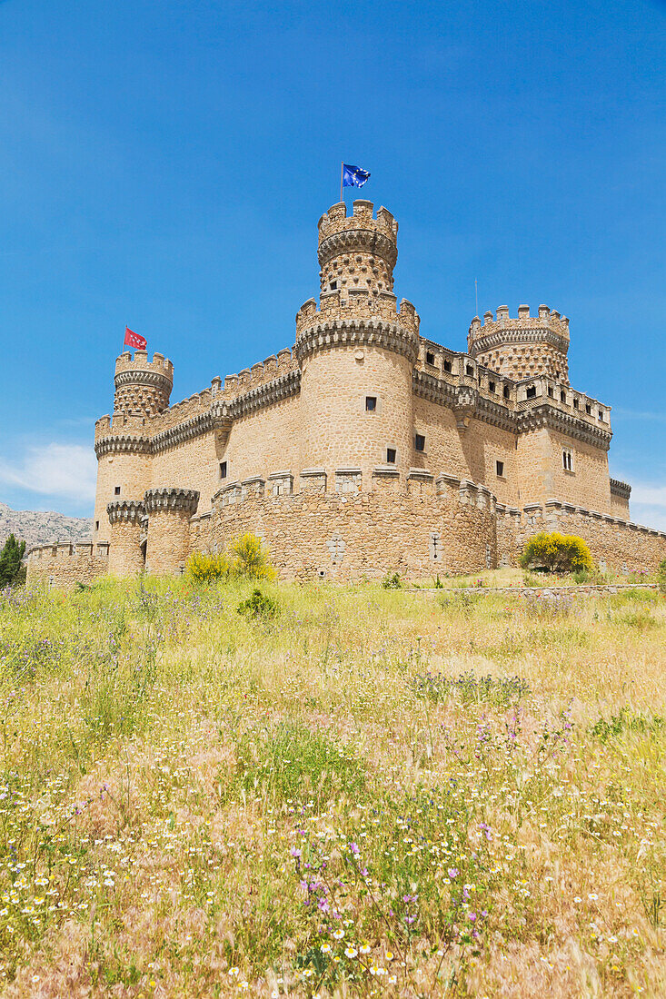 15Th Century Castle Of Los Mendoza; Manzanares El Real Comunidad De Madrid Spain