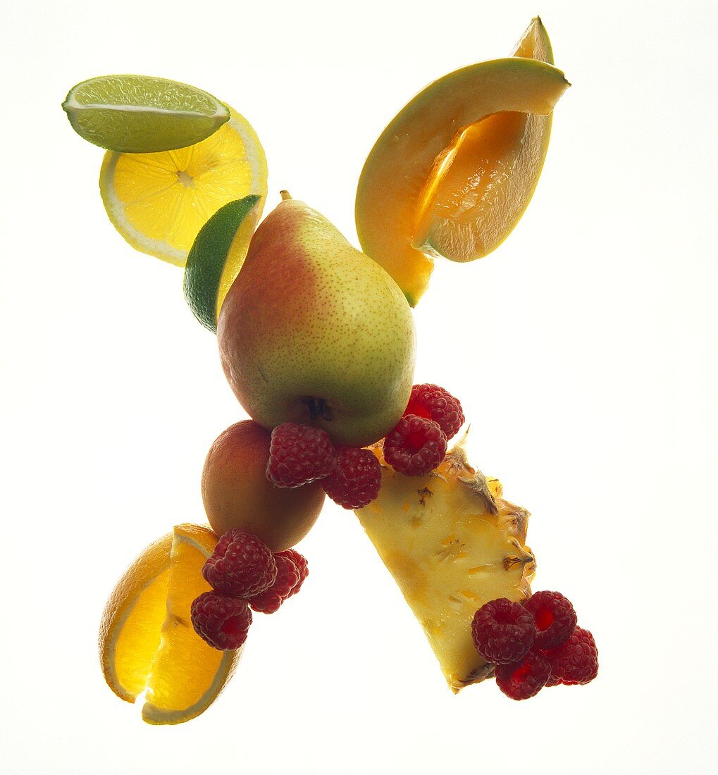Buchstabe X aus Früchten