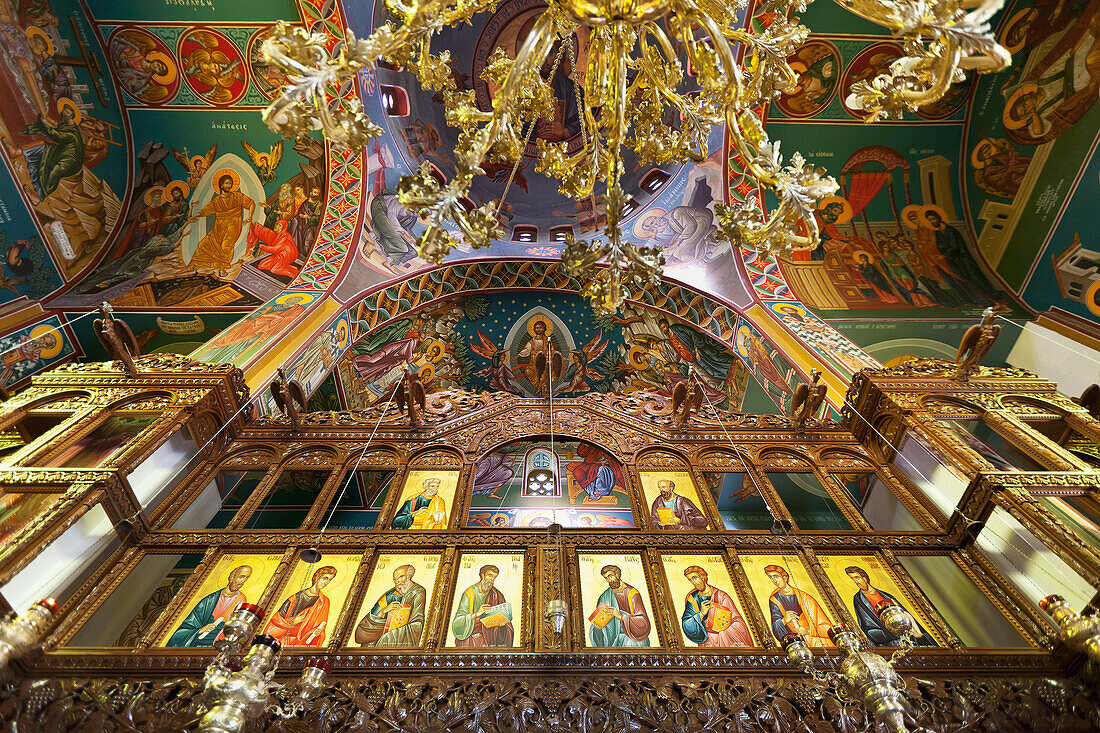 Interior of Virgin Mary the Evangelistria Church; Trimiklini, Cyprus