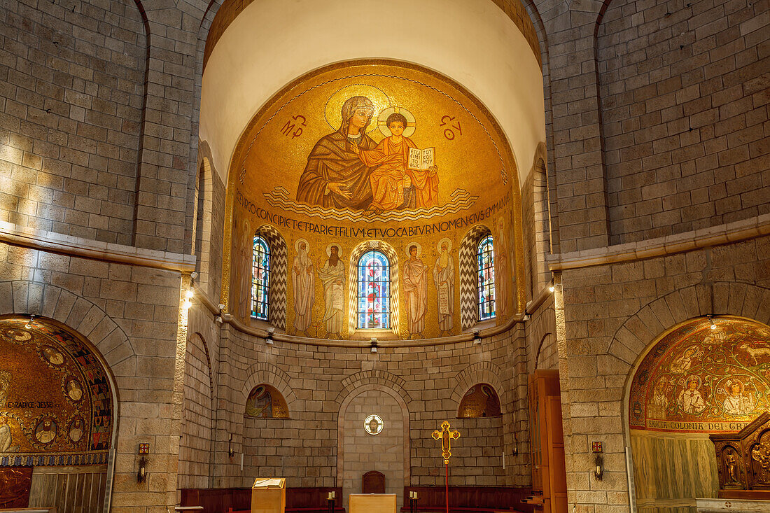 Jerusalem, Interior of Basilica of Hagia Maria Sion; Israel