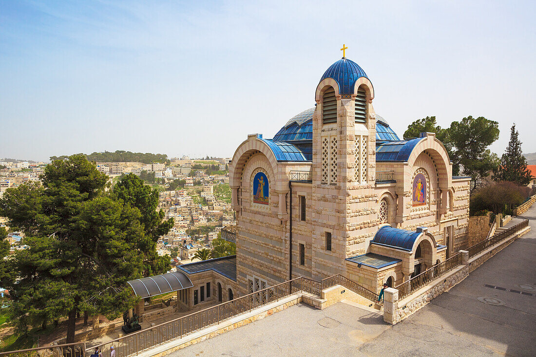 Israel, View of Church of St Peter; Gallicantu