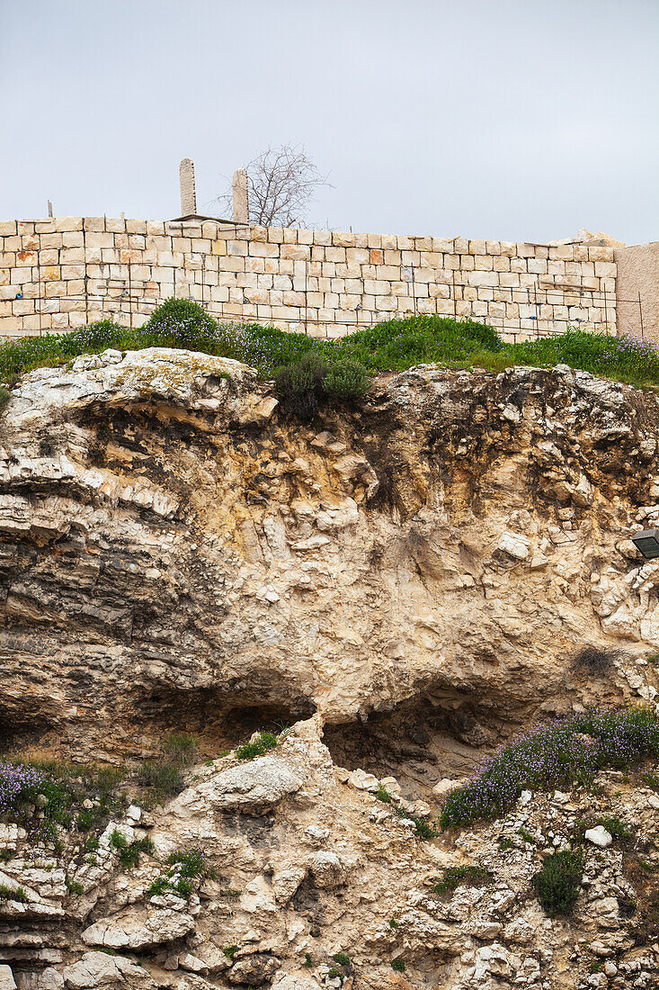 Israel, Blick von unten auf den Hügel Golgatha; Jerusalem