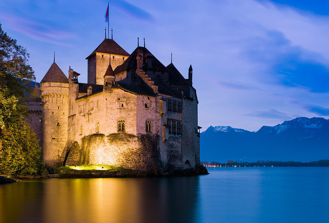 Switzerland, Chillon Castle; Lake Geneva