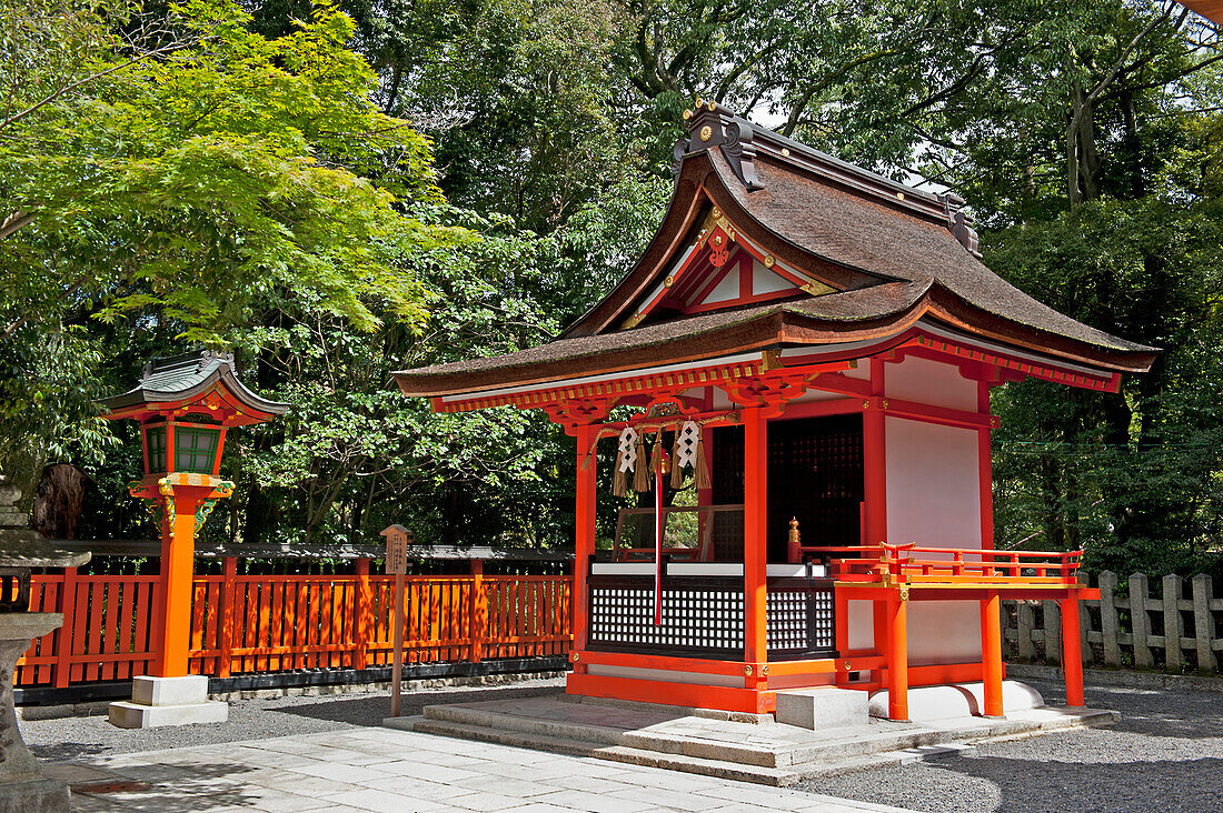 Japan, Pagoda And Lantern; Kyoto
