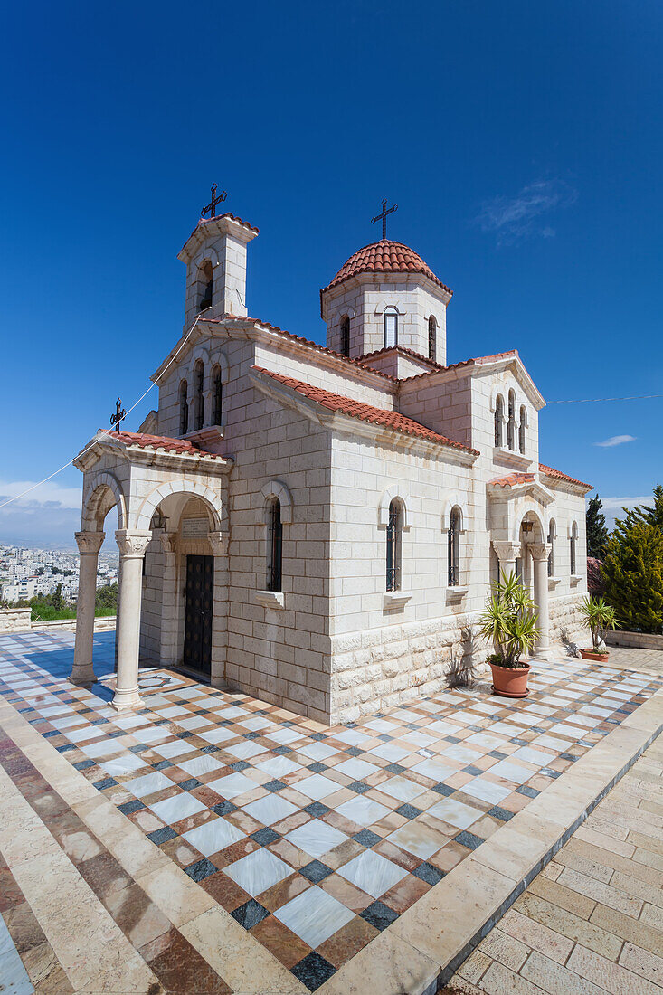 Israel, and is site from which jesus sent two of his disciples to bring him donkey on which he rode into jerusalem; Bethphage, is a villalge on mt. Of olives, This beautiful greek orthodox church overlooks bethany from bethpage. Bethpage