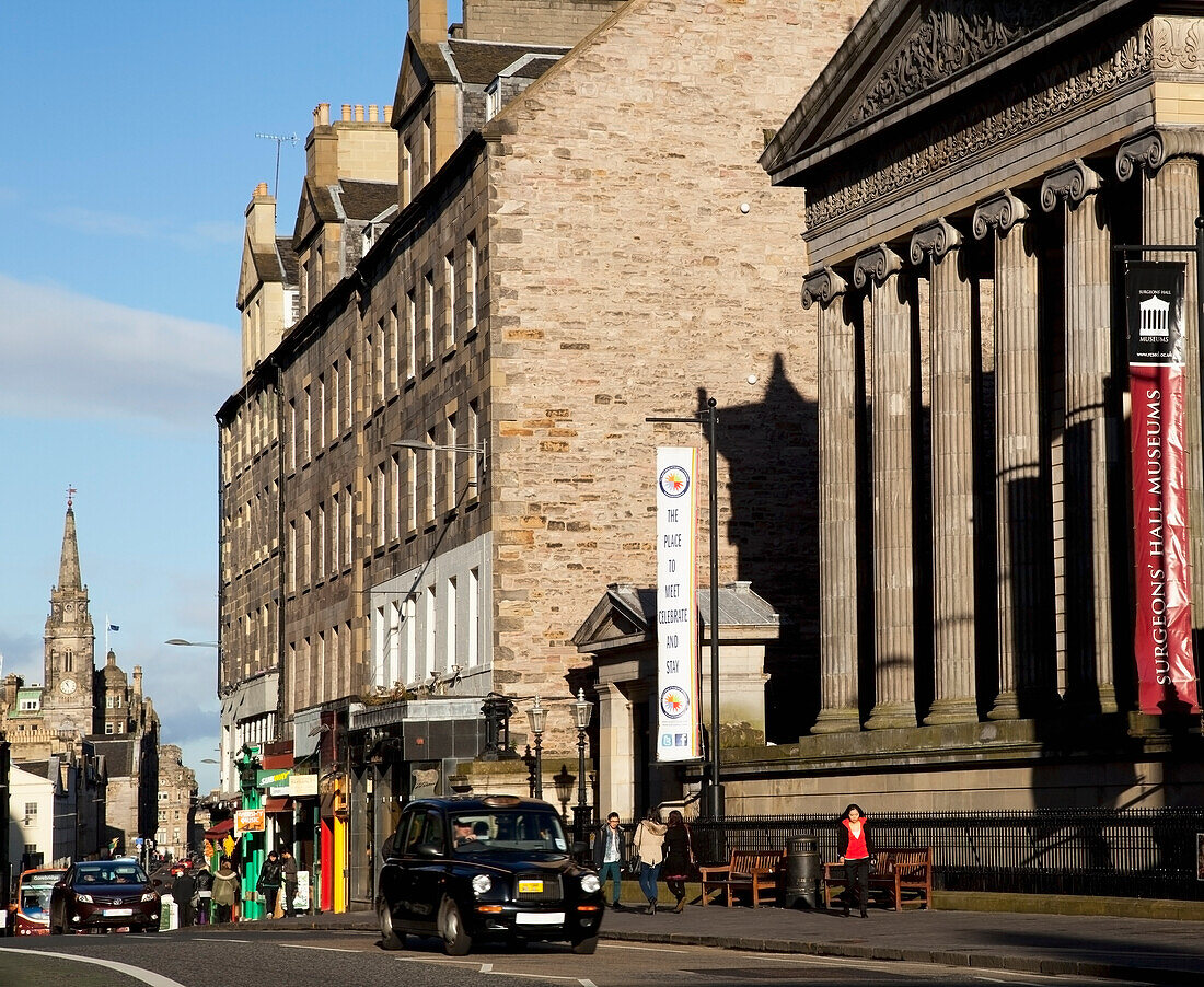 United Kingdom, Scotland, View of South bridge street; Edinburgh