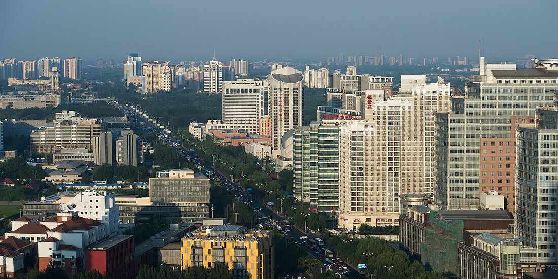 Traffic On 3Rd Ring Road North, Chaoyang; Beijing, China