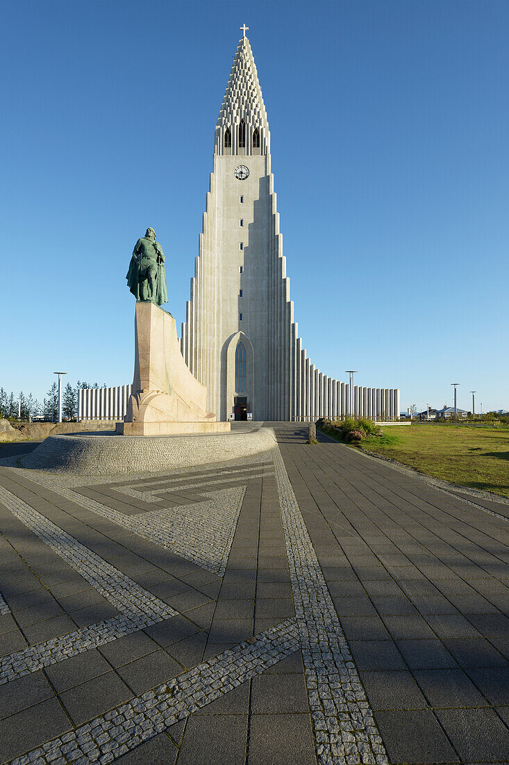 Hallgrimskirkja, Die lutherische Pfarrkirche von Island; Reykjavik, Gullbringusysla, Island