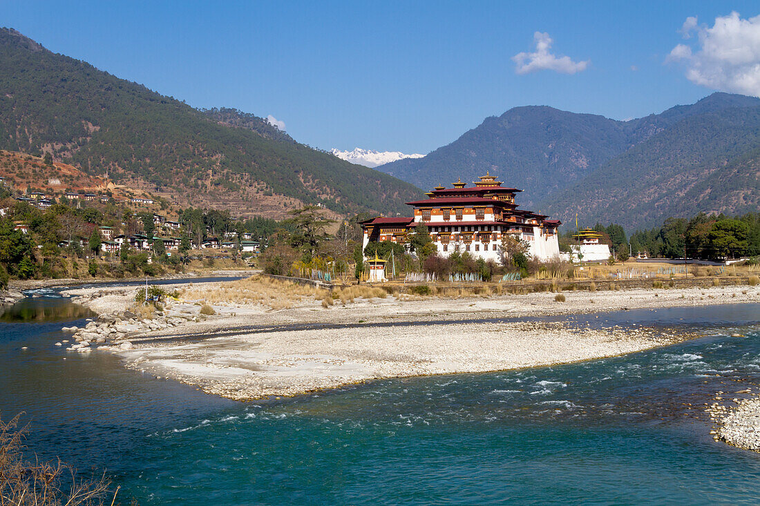 Punakha Dzong, am Zusammenfluss der Flüsse Male und Female; Punakha, Bhutan