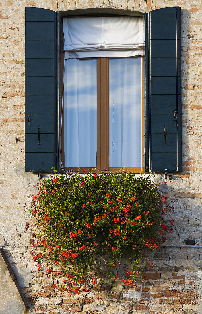 Architectural Details On A Stone Building; Venice, Italy