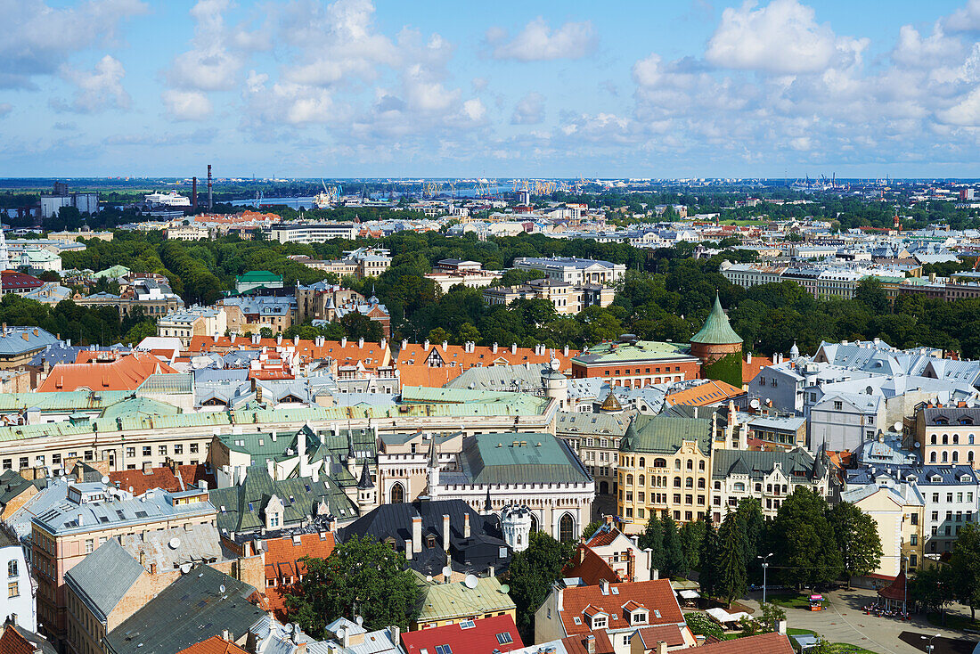 View Of Old Riga From St. Peter's Lutheran Church; Riga, Latvia