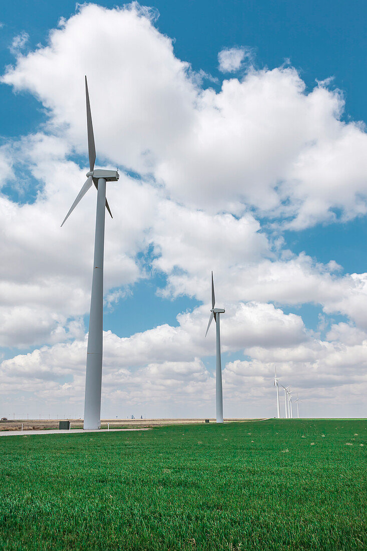 Gray County Wind Generator Farm; Ensign, Kansas, United States Of America