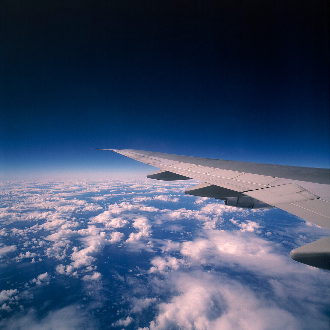 Wing Tip of Jet Aeroplane in Flight