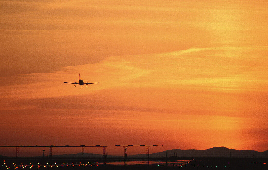 Flugzeuglandung, Vancouver, Britisch-Kolumbien, Kanada