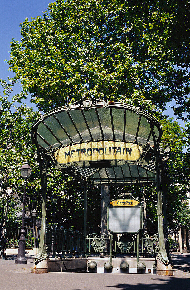 Metro-Schild, Paris, Frankreich