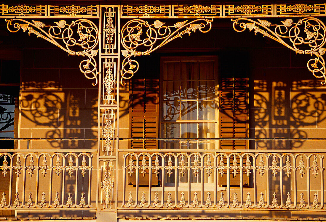 Ornate Porch on Building, Selma, Alabama, USA