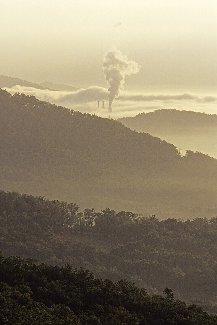 Smokestacks, Asheville, North Carolina, USA