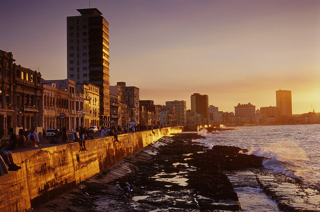 Malicon at Sunset, Havana, Cuba