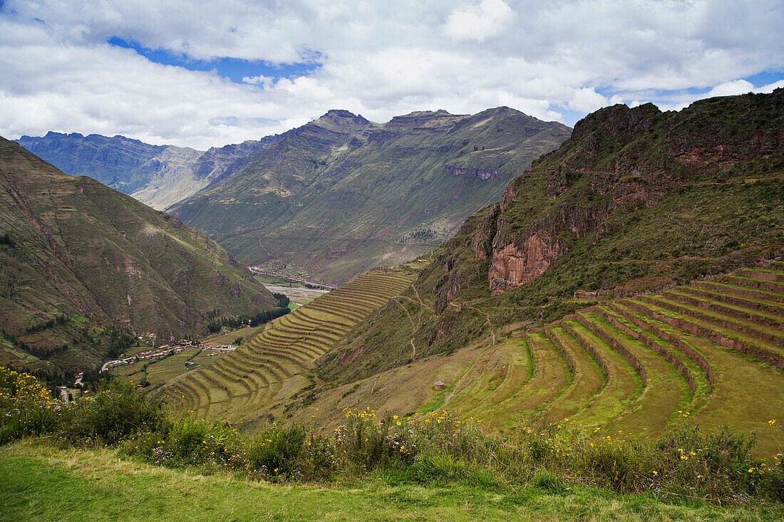 Ruinen bei Pisac, Heiliges Tal der Inkas, Region Cusco, Peru