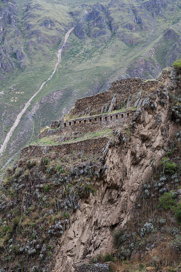 Ruinen bei Ollantaytambo, Heiliges Tal der Inkas, Region Cusco, Peru