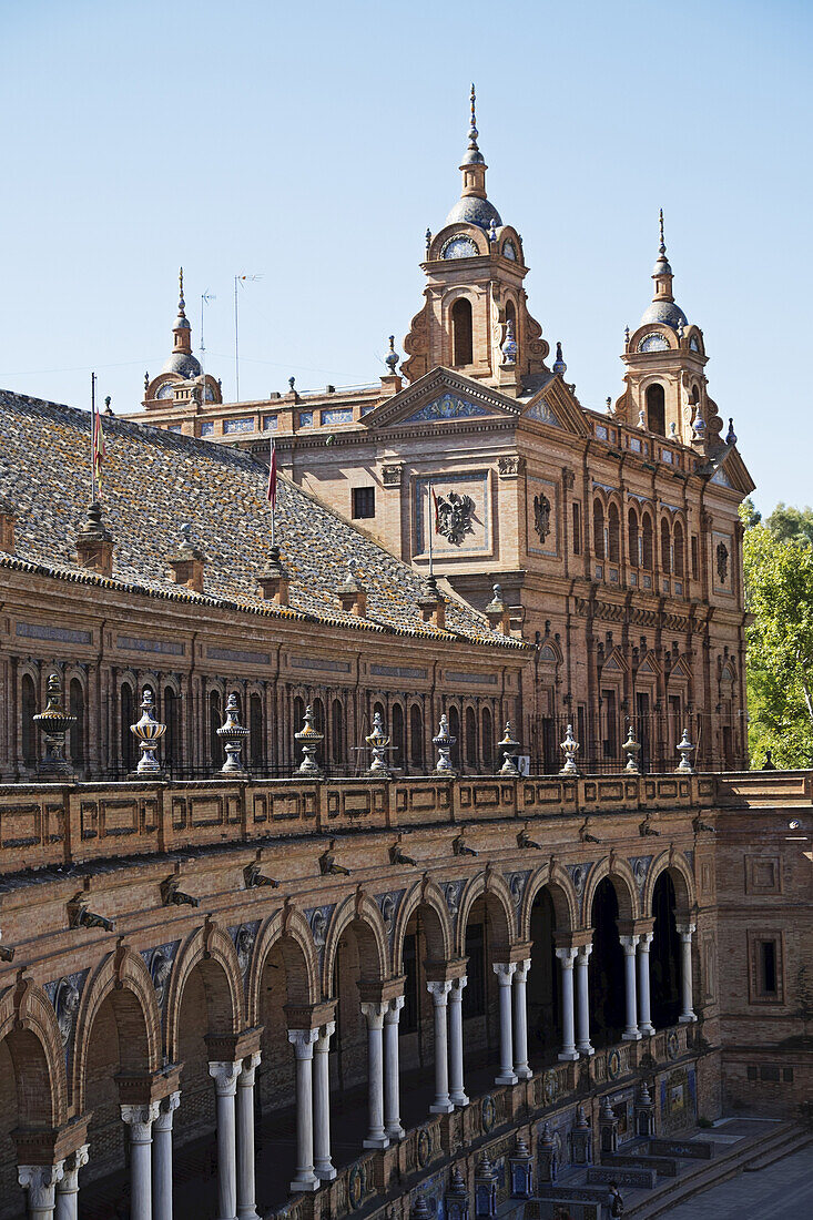 Plaza de Espana, Parque de Maria Luisa, Sevilla, Andalusien, Spanien