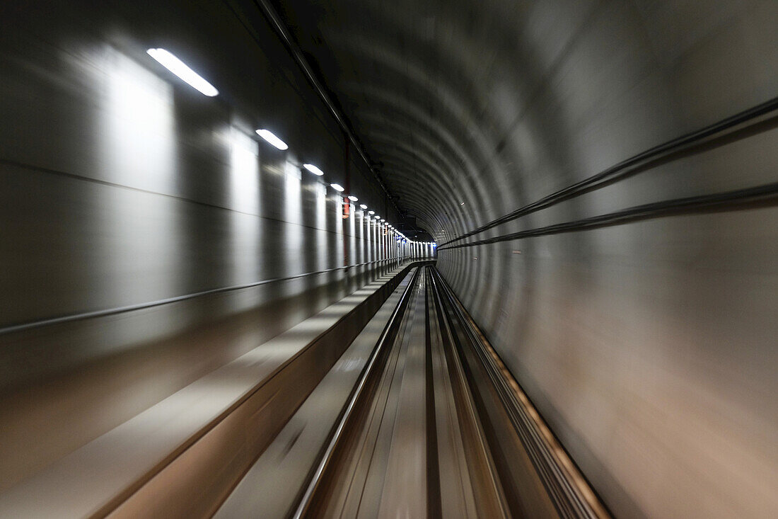 Metro Vancouver SkyTrain tunnel in Vancouver, British Columbia, Canada