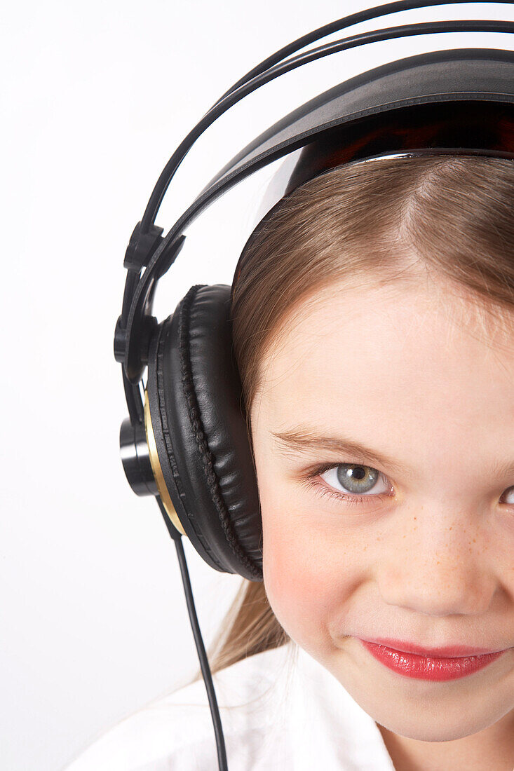 Girl wearing Headphones