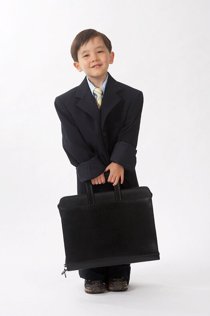 Little Boy Dressed Up as a Businessman