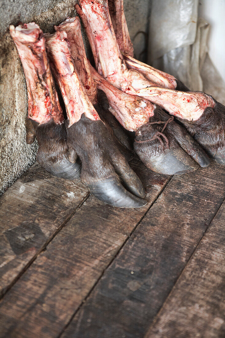 Beef Hooves For Sale at a Cold House, Kochi, Kerala, India