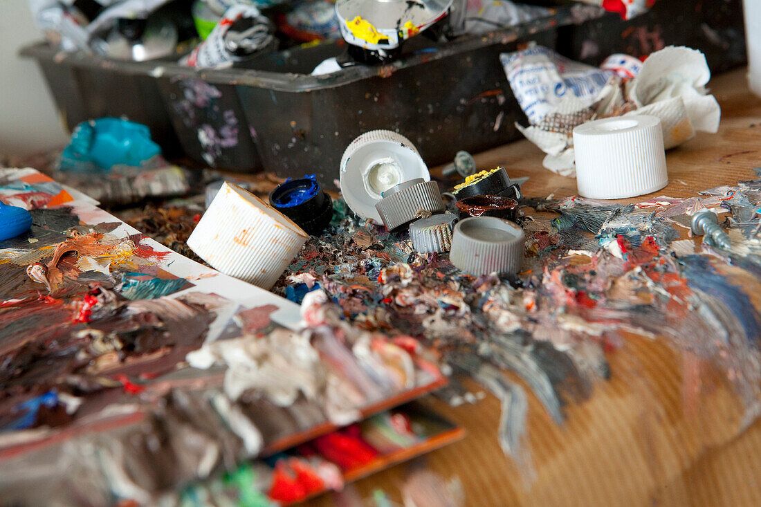 Close-up of Paints