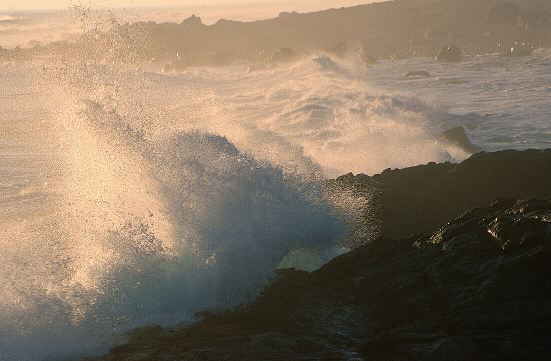 Waves on Atlantic Ocean Shore, Boulderbaai,West Coast Nat Park, Northern Cape, South Africa