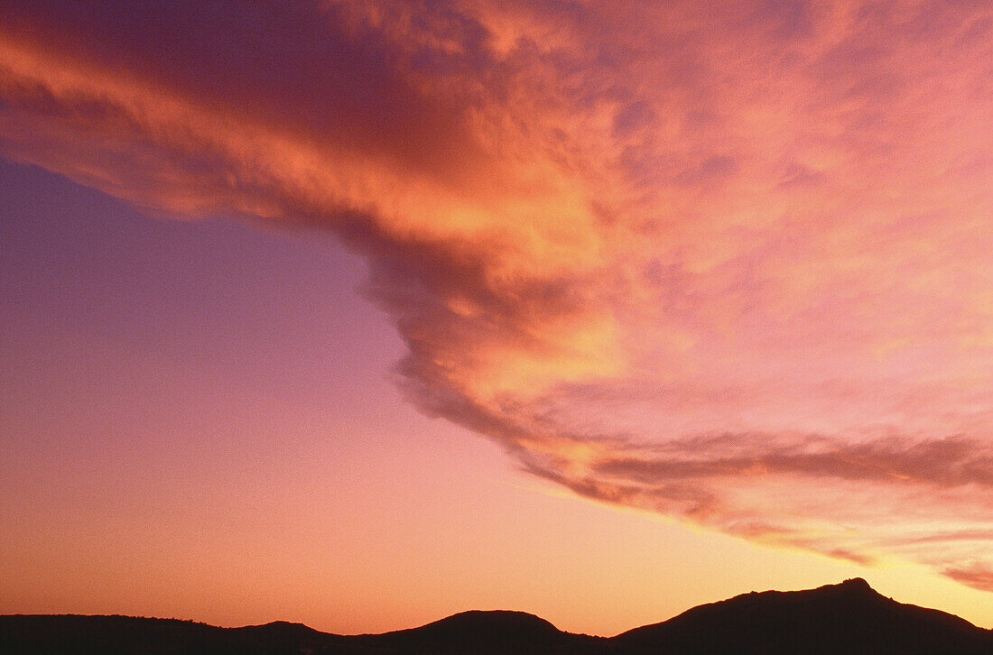 Sonnenuntergang, Kamieskroon, Kapprovinz, Südafrika