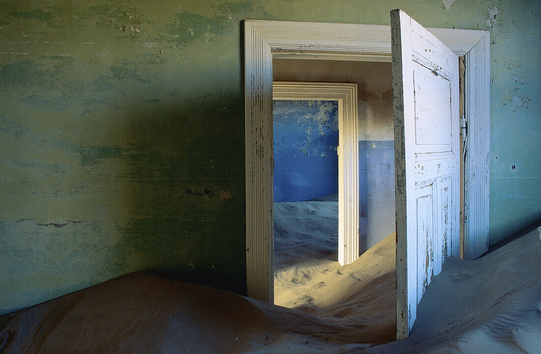 Interior of Abandoned Building, Kolmanskop Ghost Town, Namibia