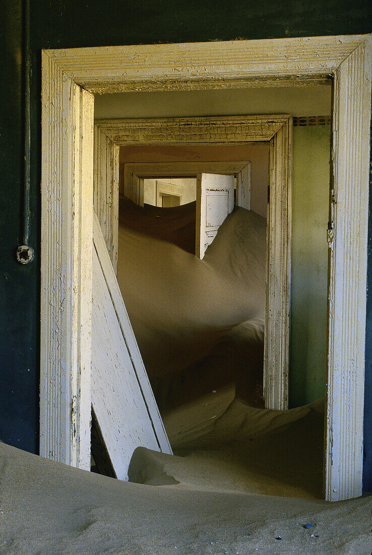 Interior of Abandoned Building, Kolmanskop Ghost Town, Namibia