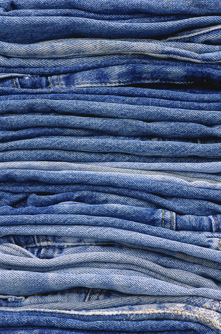 Stack of Old Jeans