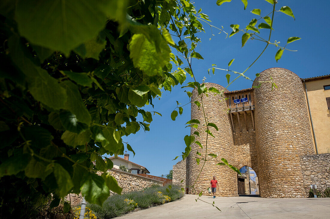 Tor des Dorfes Peñacerrada, Alava, Baskenland, Spanien