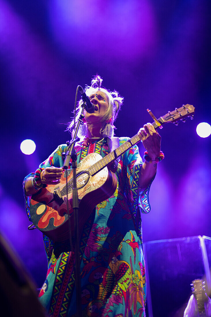 Colombian band Aterciopelados performs live during Vive Latino 2022 Festival in Zaragoza, Spain