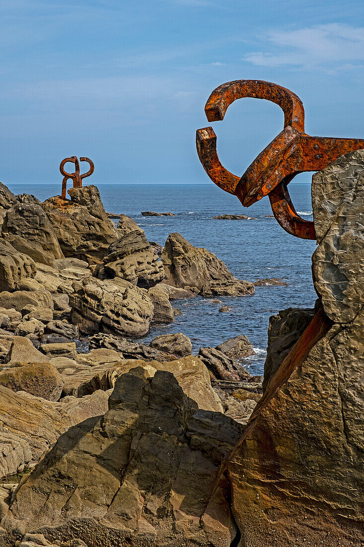 The el Peine del Viento sculpture by Chillida, in San Sebastian, the Basque Country.