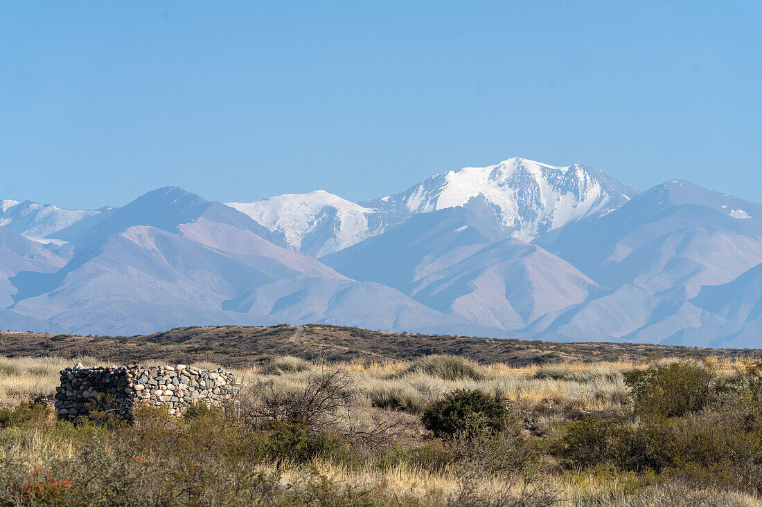 Cerro El Plata in der Cordon de Plata Range in den Anden bei Tupungato, Provinz Mendoza, Argentinien.