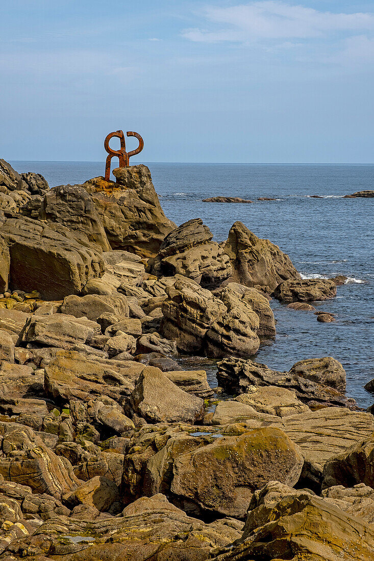 The el Peine del Viento sculpture by Chillida, in San Sebastian, the Basque Country.