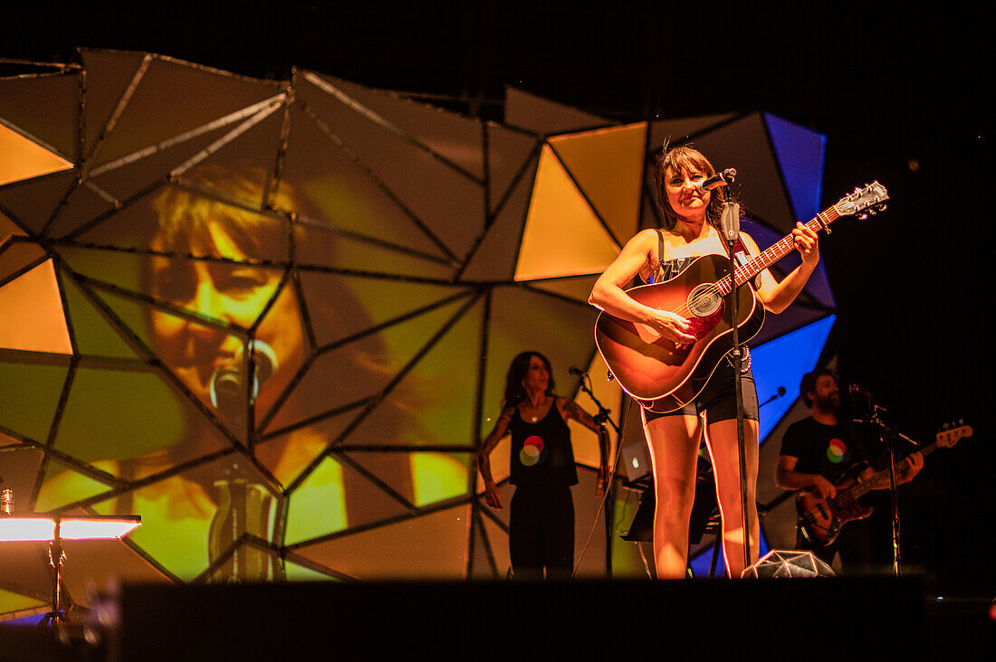 Spanish artist Amaral performing live at Vive Latino 2022 Music Festival in Zaragoza, Spain