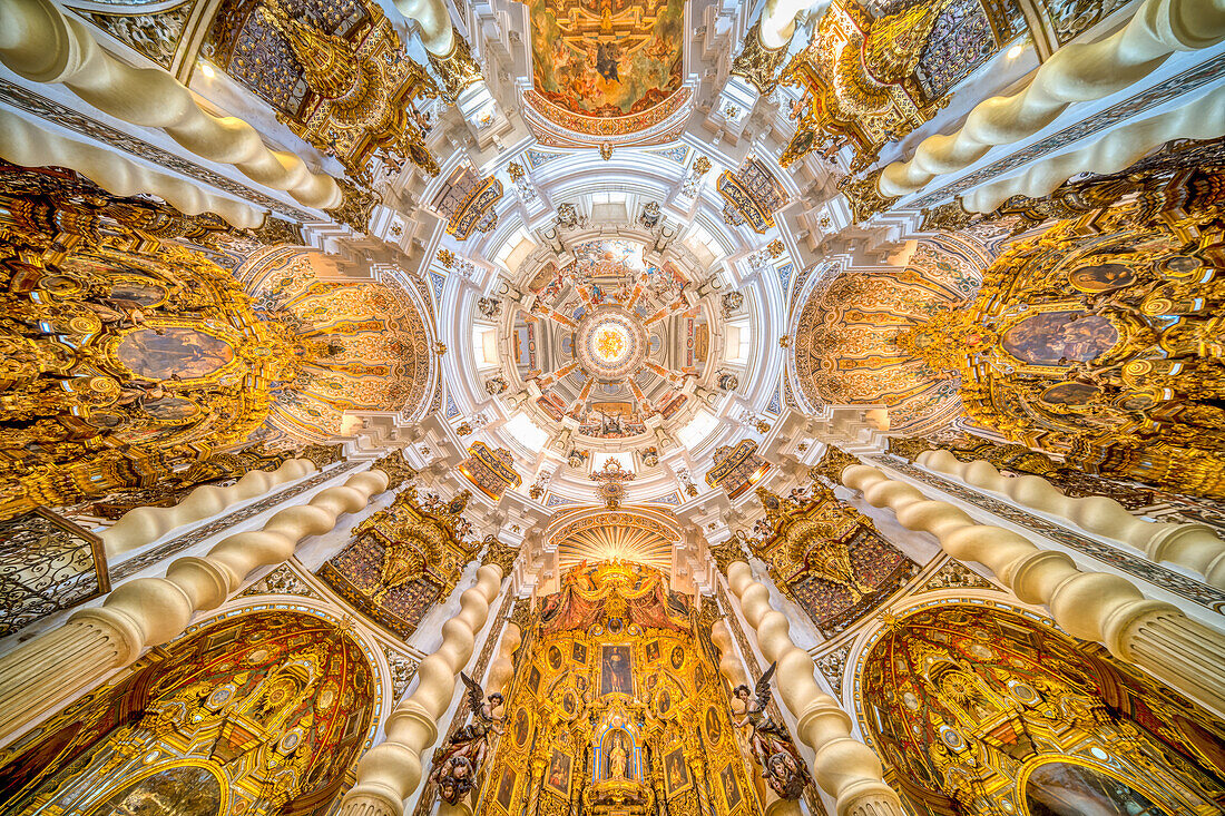 Dome and ceiling of San Luis de los Franceses church, Seville, Spain