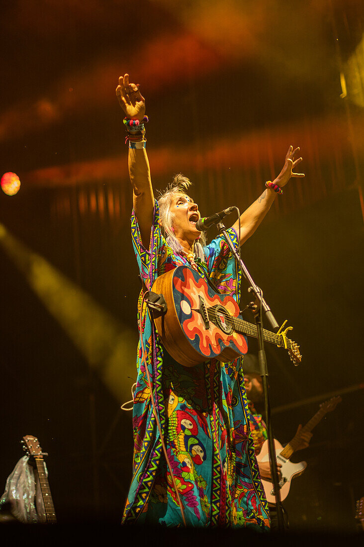 Colombian band Aterciopelados performs live during Vive Latino 2022 Festival in Zaragoza, Spain