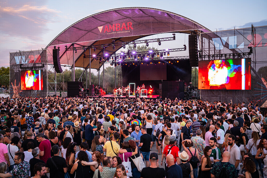 Chilean artist Mon Laferte performs live during Vive Latino 2022 Festival in Zaragoza, Spain