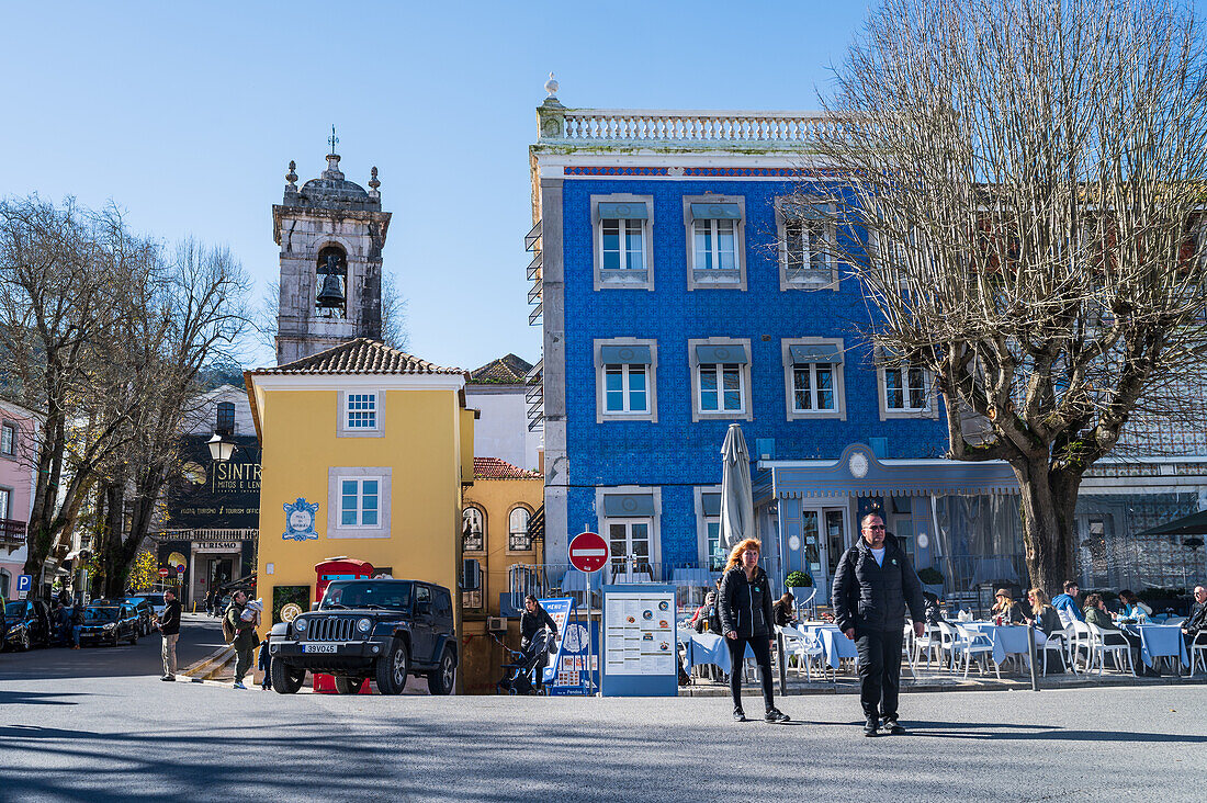 City square in Sintra center, Portugal