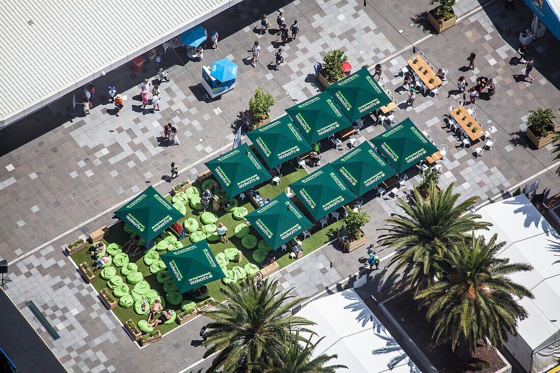 Aerial view of the Australian Open Tennis tournament, Melbourne, Australia.