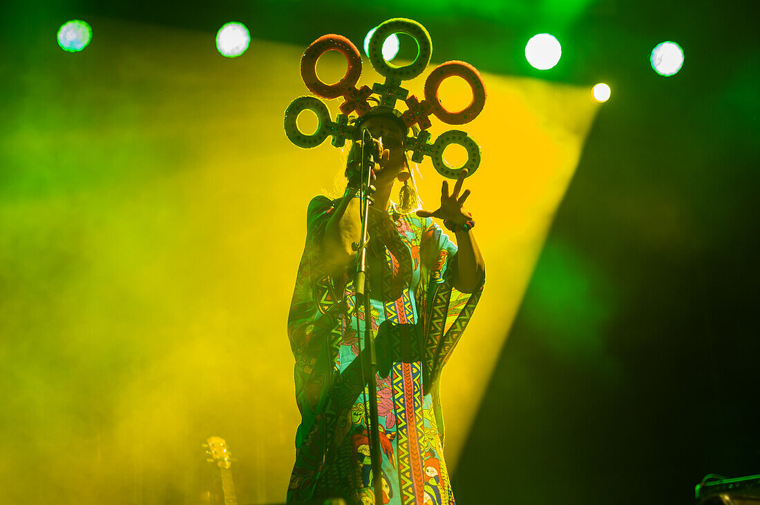 Colombian band Aterciopelados performs live during Vive Latino 2022 Festival in Zaragoza, Spain