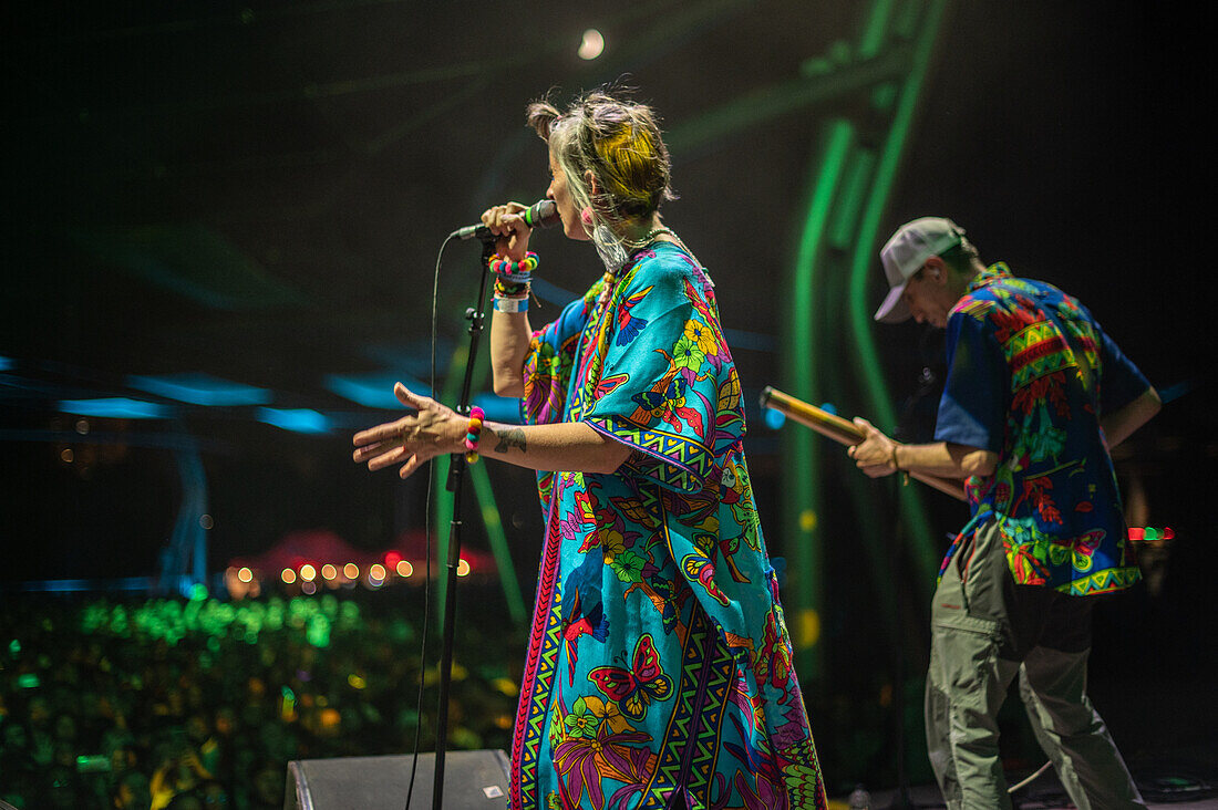 Colombian band Aterciopelados performs live during Vive Latino 2022 Festival in Zaragoza, Spain